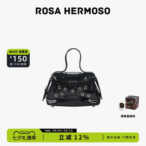 七夕礼物ROSA HERMOSO/珞赫UNA蝴蝶结斜挎包女通勤简约风夏季新