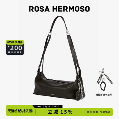 赵昭仪同款ROSA HERMOSO/珞赫DADA植鞣斜挎hobo包通勤简约时尚