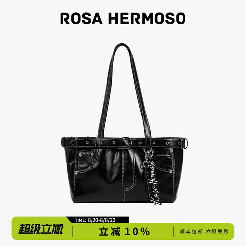 ROSA HERMOSO/珞赫「牛仔系列」单肩包法棍包时尚个性音乐节2025