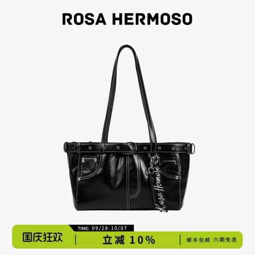 ROSA HERMOSO/珞赫「牛仔系列」单肩包法棍包时尚个性音乐节2025