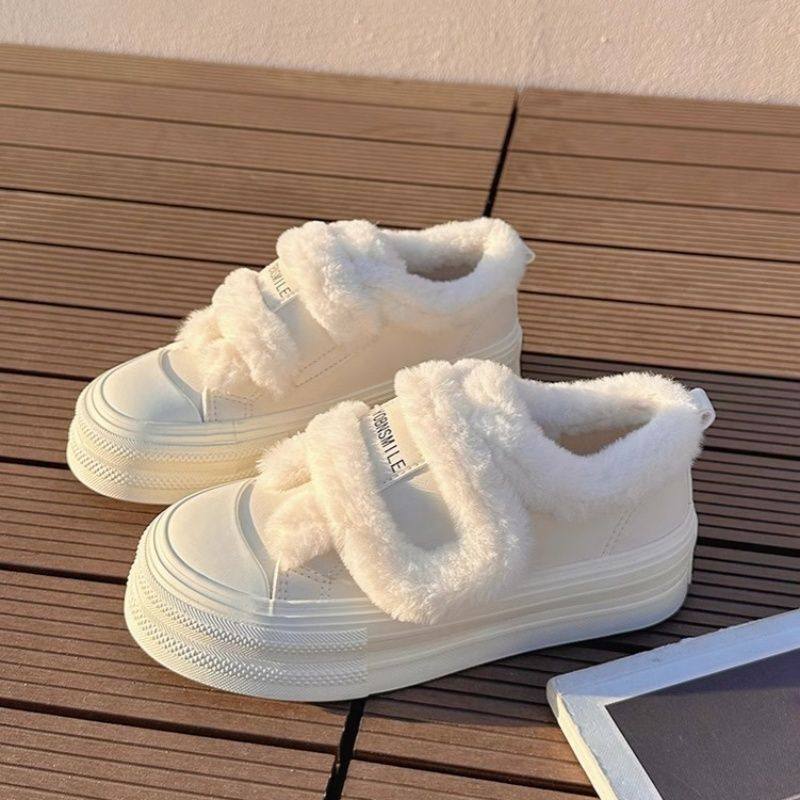 2025冬季新款爆款加绒魔术贴小白鞋女ins潮百搭棉鞋厚底保暖板鞋,女鞋,棉鞋,淘宝优惠券,粉丝福利购,淘宝优惠卷