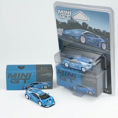 MINIGT1055兰博LBWK蓝白64合金车