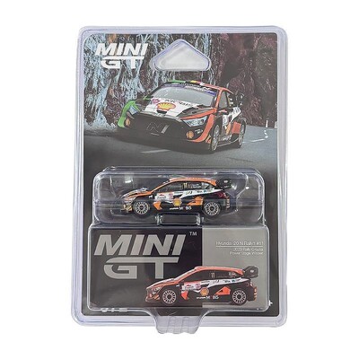 MINIGT972挂卡现代i20NRally1 2023Croatia冠军车64静态合金车模