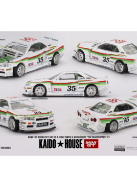 KaidoHouseMINIGT尼桑SKYLINEGT-R34白色田宫1/64合金车模KHMG167