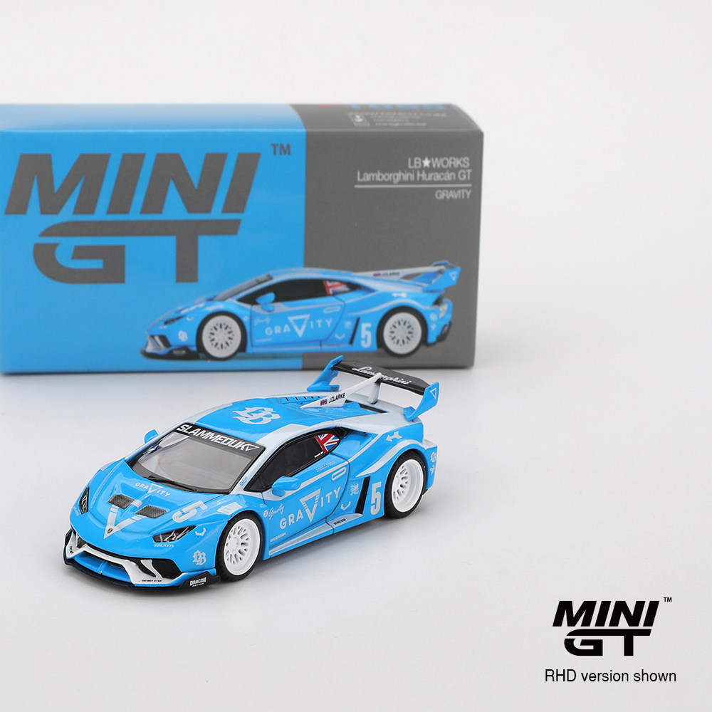 MINIGT1055兰博LBWK蓝白64合金车