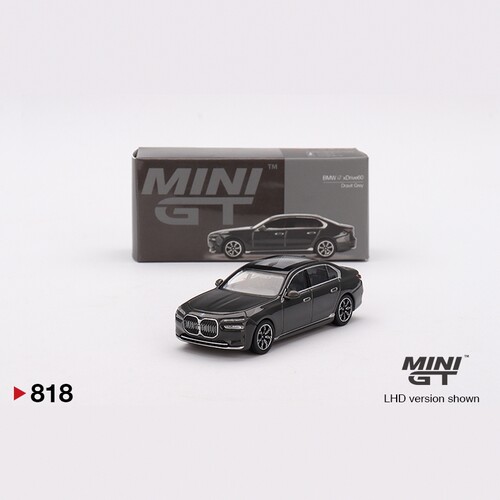 MINIGT818宝马BMWi7xDrive60深灰色64合金汽车静态模型
