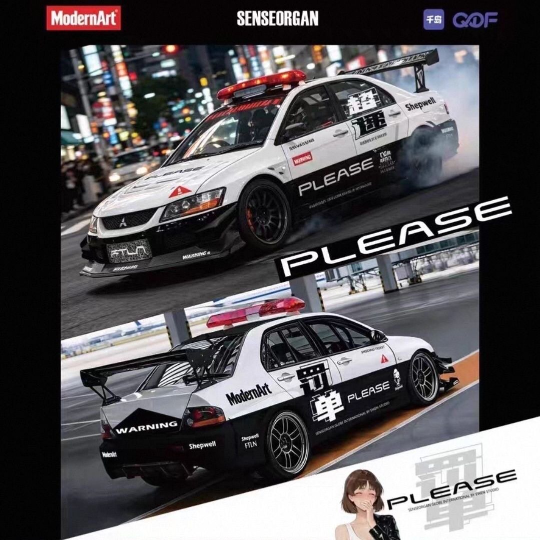 MA三菱EVO9罚单展会限定64合金车