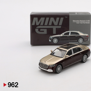 MINIGT962奔驰Benz迈巴赫S680红金双色64合金汽车模型