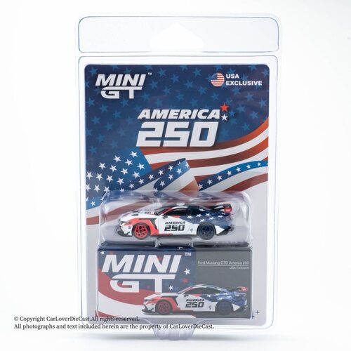 MINIGT1301挂卡福特野马GTD美国250周年限定纪念款64合金车模特价