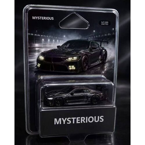 Mysterious宝马BMWM8GTE黑色全碳挂卡包装1/64合金静态陈列车模