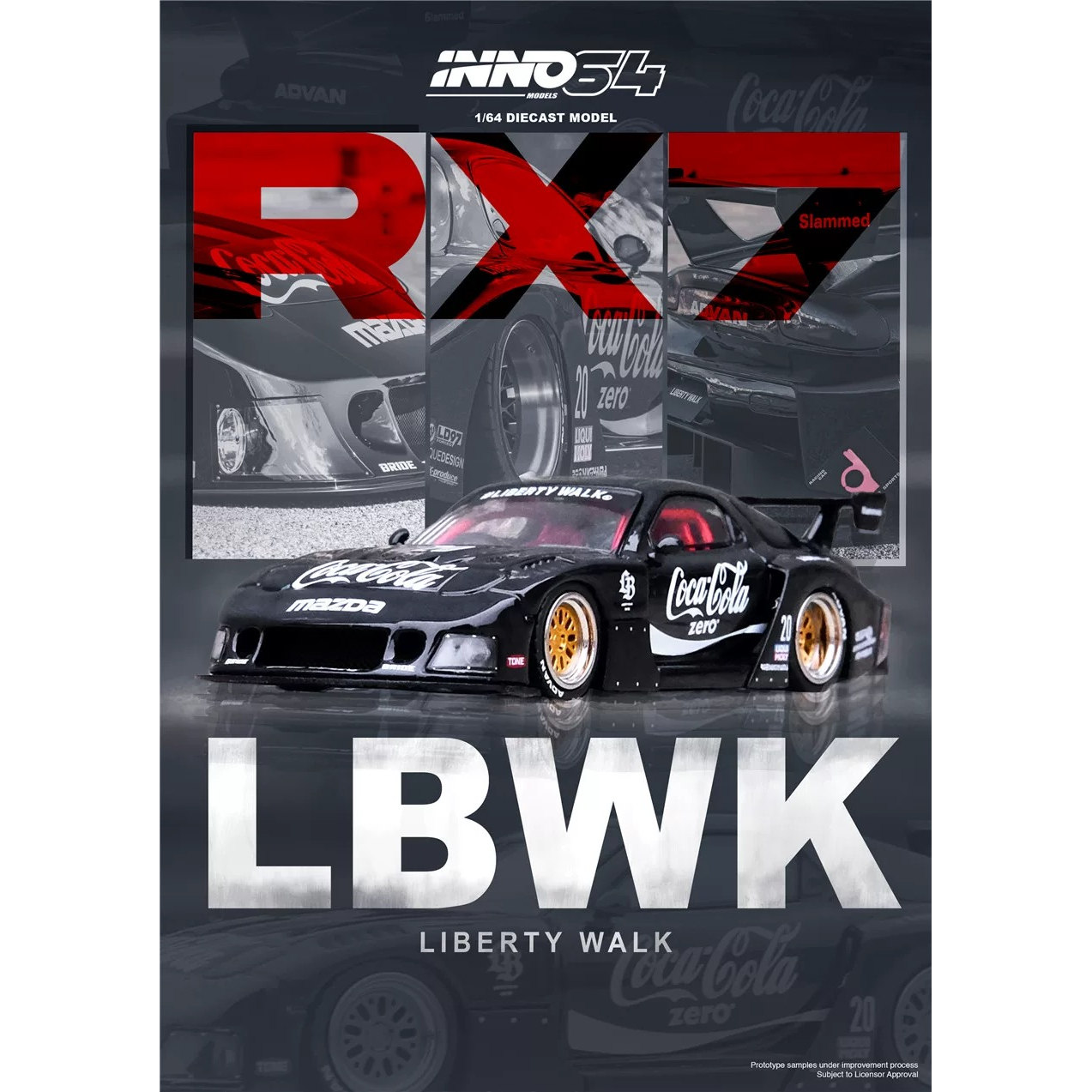 INNO马自达MazdaRX7黑64合金车模