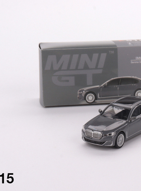 MINIGT515宝马BMW750LixDrive金属灰色64合金汽车静态模型