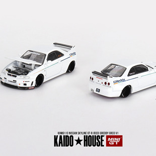 KaidoHouseMINIGT尼桑SKYLINEGT-R33Greddy白1/64合金车模KHMG113