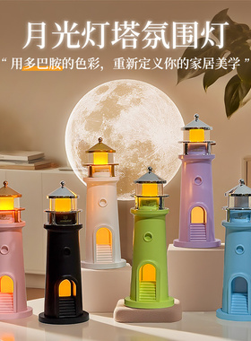 节日礼物月球投影灯塔月光小夜灯