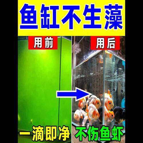 鱼缸专用除澡剂去绿藻头清洁鱼缸净化水质无毒不伤鱼绿毛藻专用
