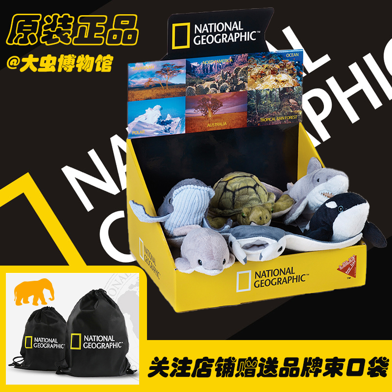 国家地理鲨鱼海龟鲸鱼魔鬼鱼玩偶