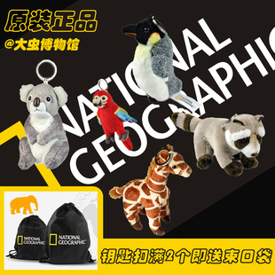 国家地理毛绒玩具动物钥匙扣大象老虎考拉熊猫斑马生日礼物花栗鼠