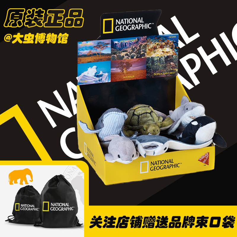 国家地理鲨鱼海龟鲸鱼魔鬼鱼玩偶
