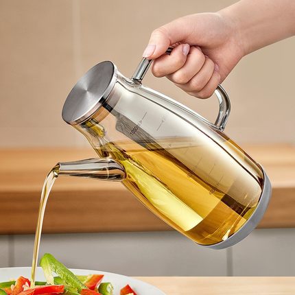 高硼硅玻璃油壶防漏油瓶厨房家用不挂油壶调味料装酱醋油瓶大油罐