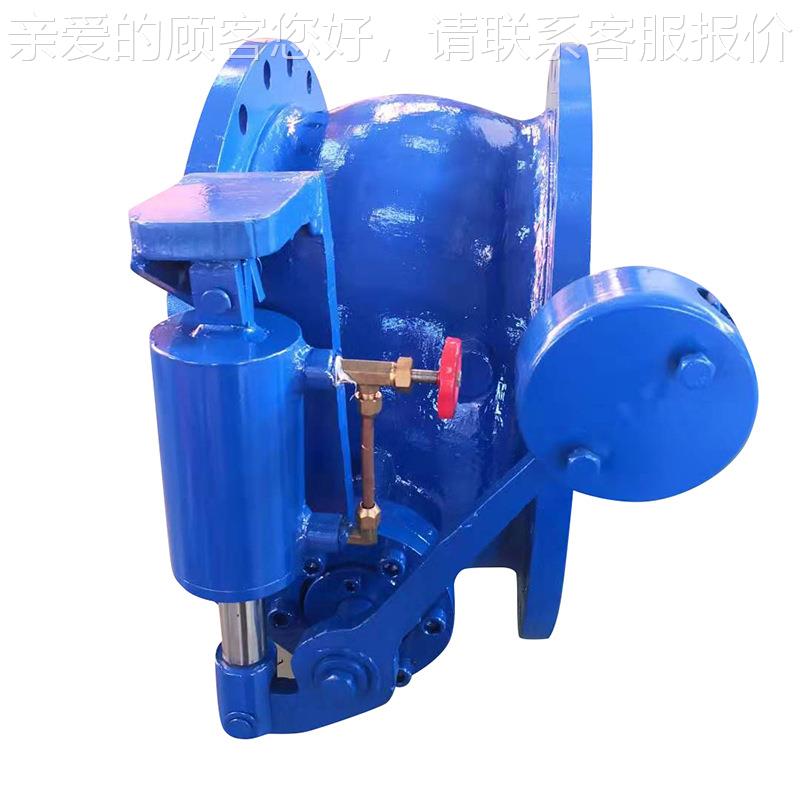 沪阀门微阻缓闭止回蝶阀球墨铸铁带重锤缓冲式斜盘回阀H702止H天4