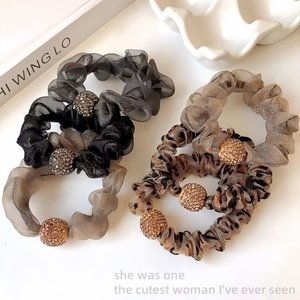 头绳头发新款发绳洋气头花耐用网红钻球儿童肥肠发圈皮筋发饰新款