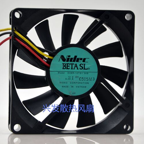 NIDEC 8CM 8015 12V 0.09A D08R-12TS1 06B 机箱 静音 散热风扇