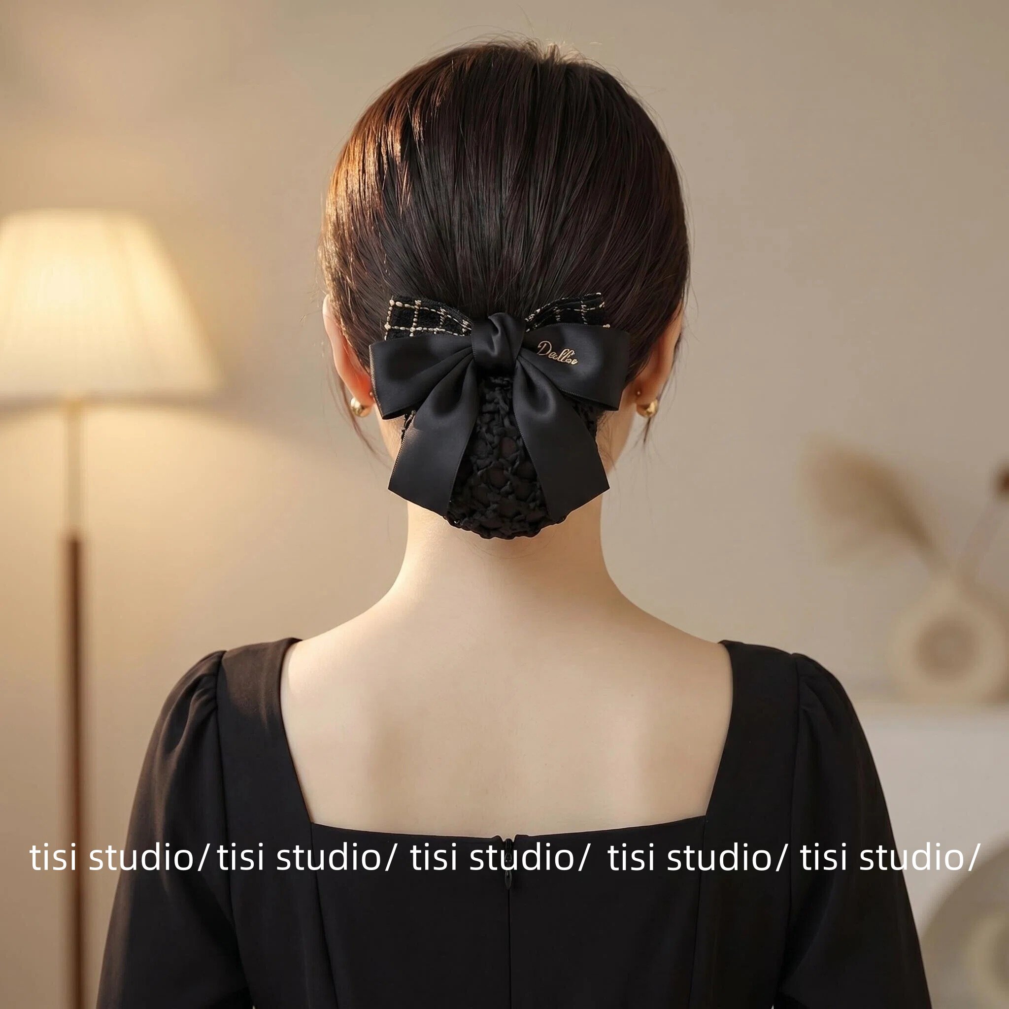 蝴蝶结头花女职业工作发网图片