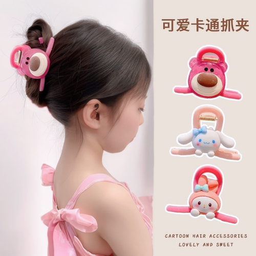 儿童玉桂狗发夹盘发抓夹卡通可爱