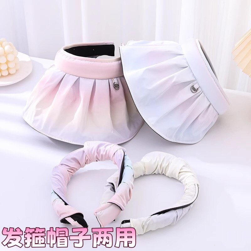 防晒帽女夏季防紫外线贝壳遮阳帽图片