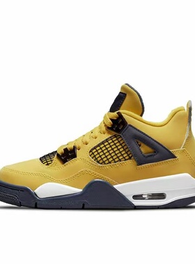 AJ Air Jordan 4 AJ4黑黄中帮男女复古篮球鞋408452-700 广东dc