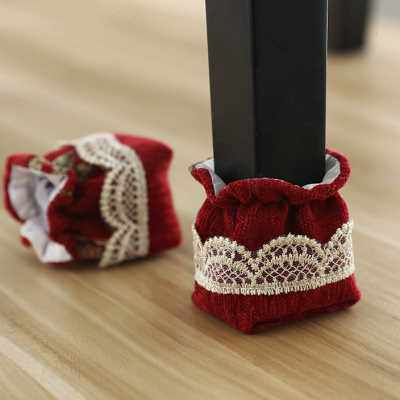 欧式椅子脚套餐桌保护套布艺脚垫静音耐磨茶几家用桌椅脚套套装