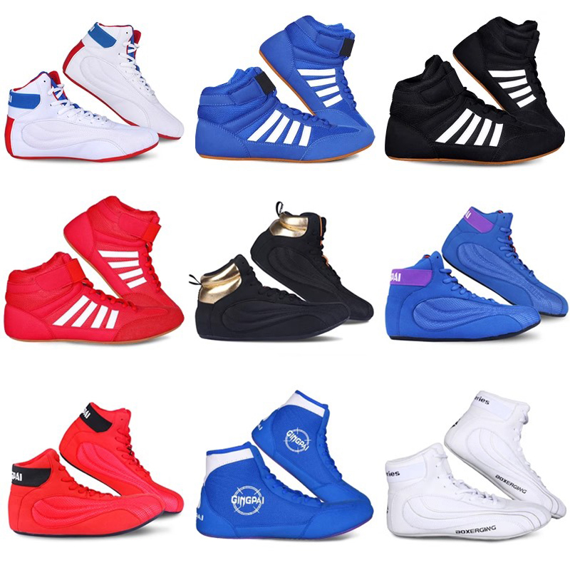 摔跤鞋男女成人武术儿童拳击鞋