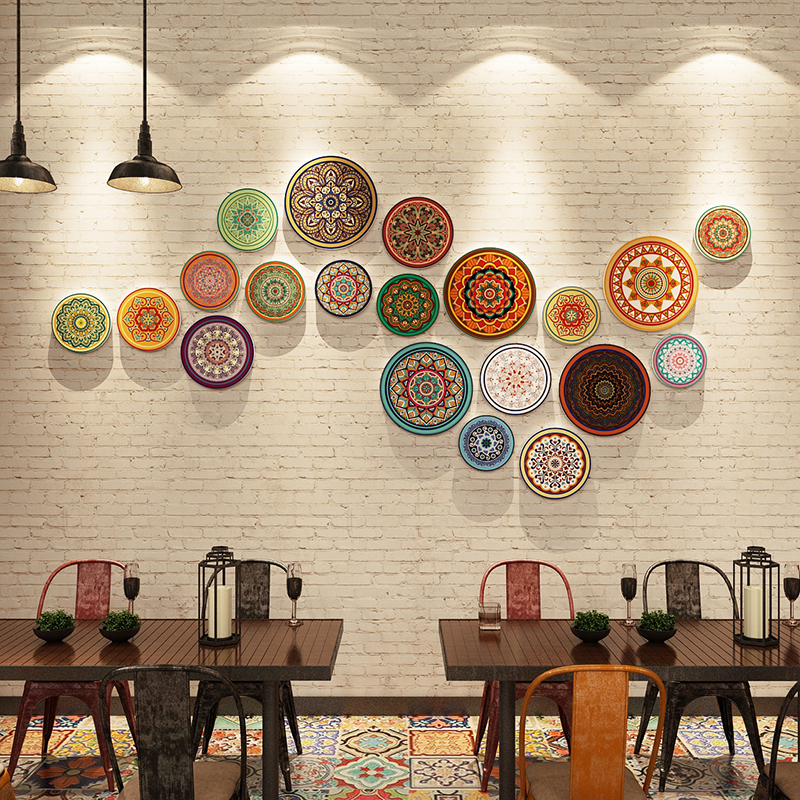 网红打卡拍照区咖啡店厅氛围布置酒馆清吧墙面装饰贴场背造景摆件