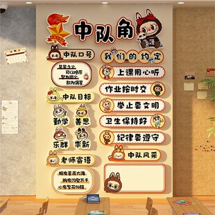 班级中队角布置文化墙贴面装饰教室小学新学期少先黑板报文化素材