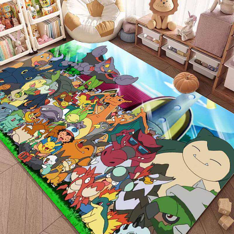 精灵宝可梦地毯床边毯脚垫神奇宝贝二次元动漫防滑地垫Pokemon图片