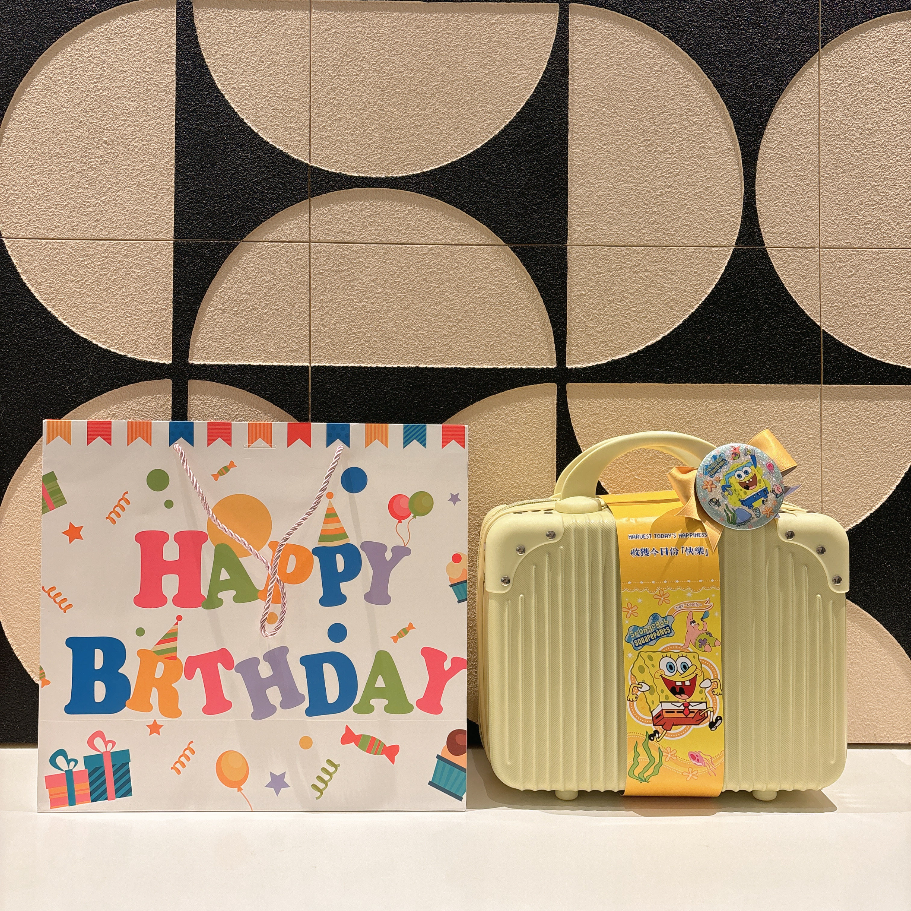 海绵宝宝儿童生日主题回礼设计儿童生日伴手礼十岁生日回礼儿童节