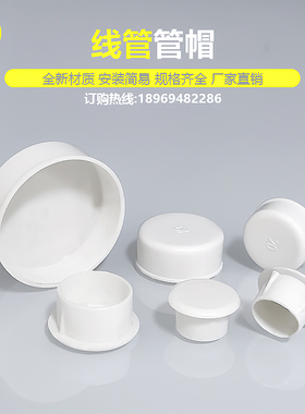 线管管帽20锁扣堵塞堵塞pvc管塞头86盒堵头封头4分堵帽保护盖闷头