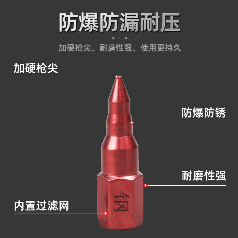 súng bơm mỡ khí nén Phụ kiện đầu súng bắn mỡ bơ vòi phun thép đỏ miệng nhỏ bằng khí nén có bộ lọc đầu chống cháy nổ đầu vòi phun dầu để tra dầu súng bơm mỡ bò bằng tay bơm mỡ khí nén