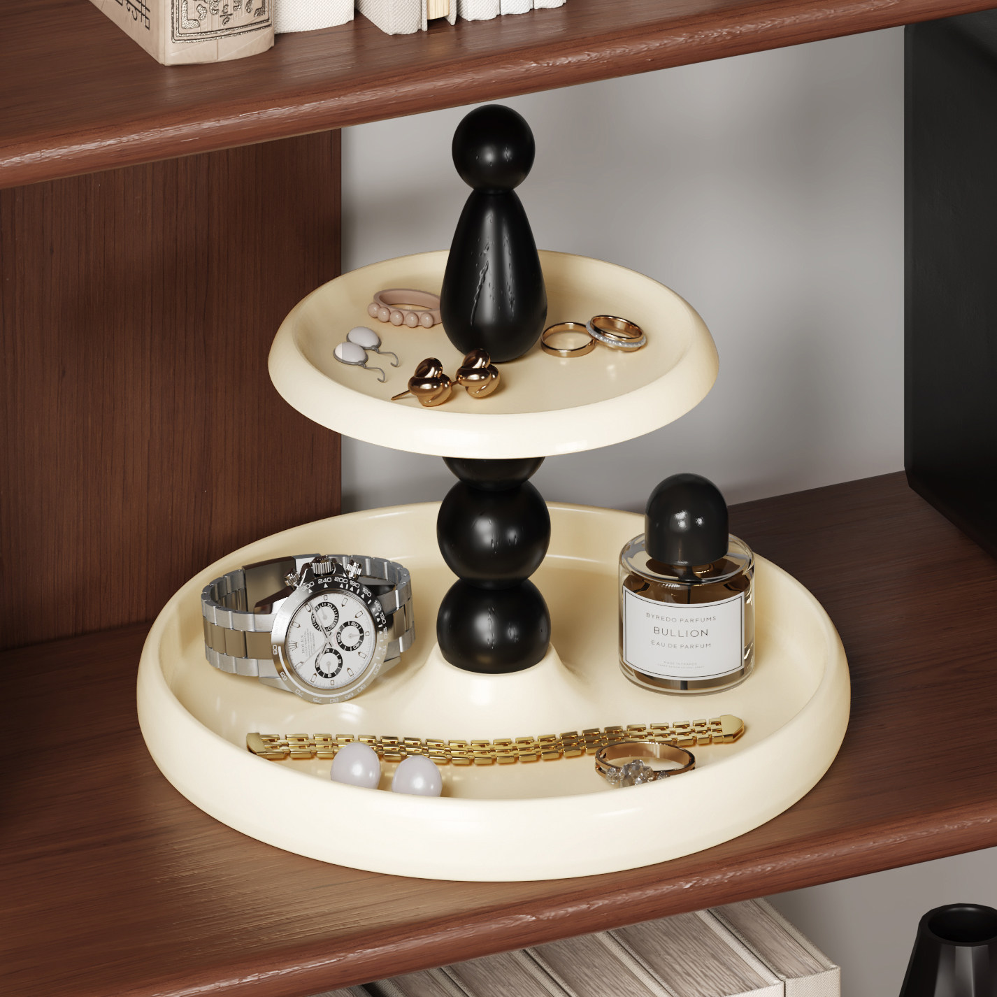 中古玄关收纳架客厅茶几装饰品香薰香水托盘首饰多功能桌面收纳盒