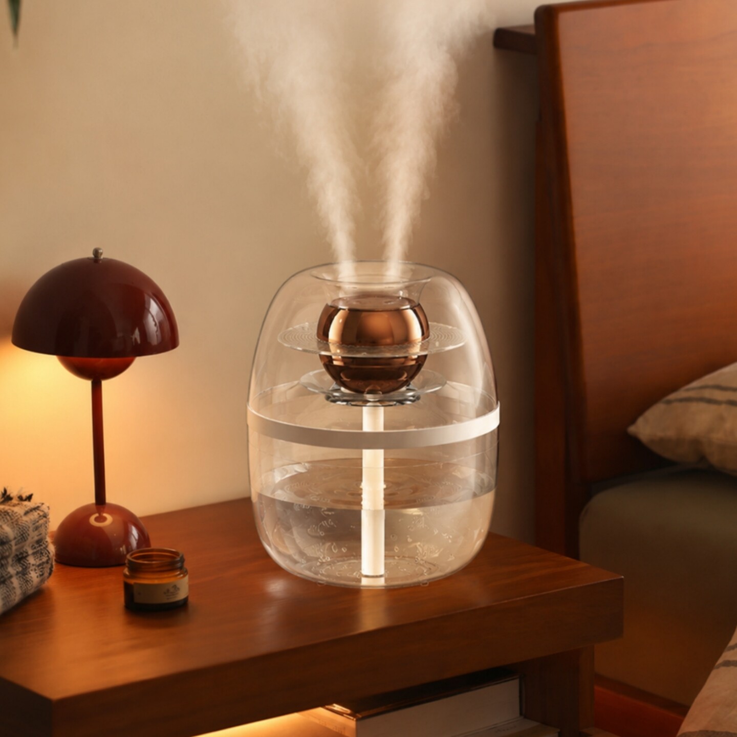 新款K30双喷3L加湿器usb大容量家用静音卧室办公室小夜灯双喷加湿