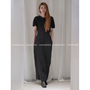 CASTING无隅｜YEHUAFAN 翻领立体剪裁收腰连衣裙