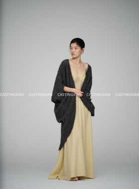 CASTING无隅｜YANGKEHAN 25AW 炭灰色空山颂马海毛羊毛秋冬长袍