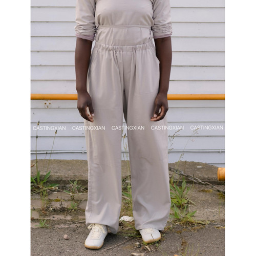 CASTING无隅｜Baserange GREN PANTS 灰色多口袋松紧腰直筒长裤