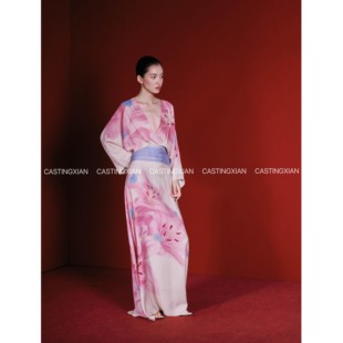 CASTING|YANGKEHAN 26AW粉彩玉兰蝶翼连衣裙