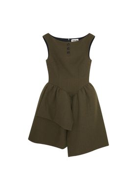 CASTING无隅｜SHUSHU/TONG 25AW 绿色不规则塔片短连衣裙