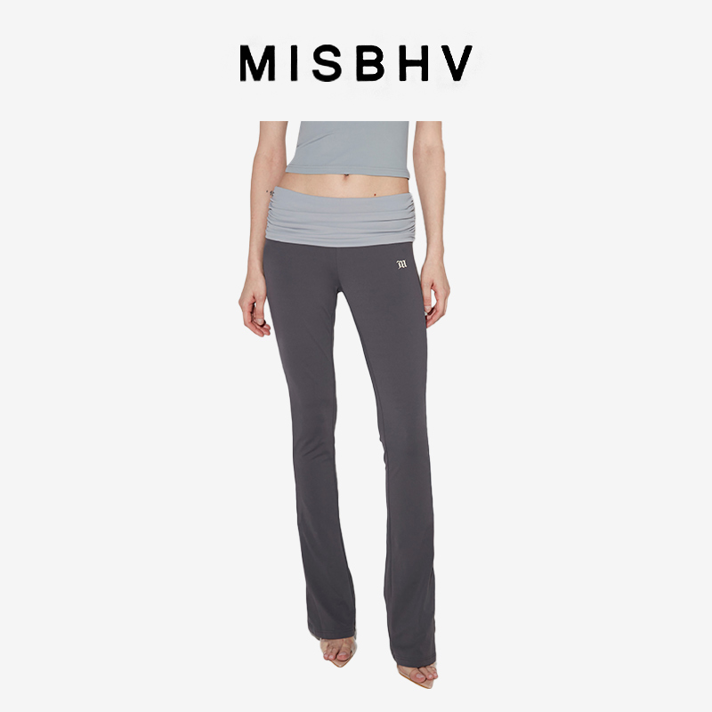 MISBHVSPORT - BLUE LYCRA 莱卡运动微喇裤 新品24冬 博主同款