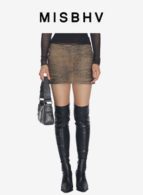 MISBHVSAFARI LEATHER TRINITY MINI 半裙 新品24秋