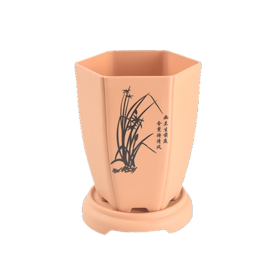 塑料中国风六角兰花盆