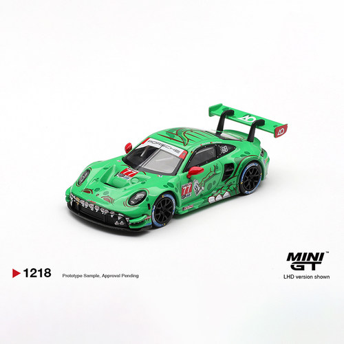 保单保发 MINIGT 1:64 1218号 保时捷911 GT3 R 合金汽车模型