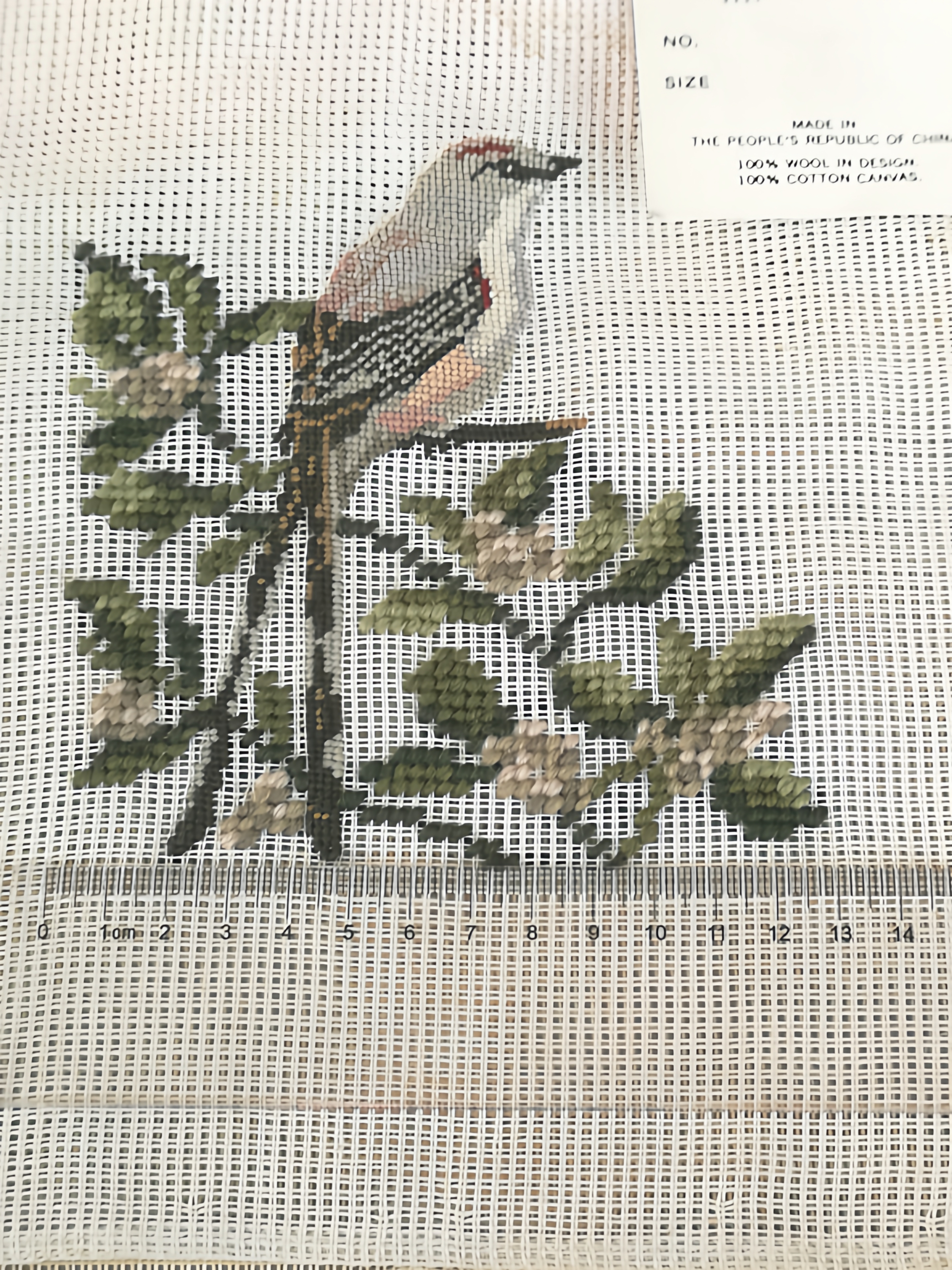 老绣片羊毛绒绣成品收藏品小鸟